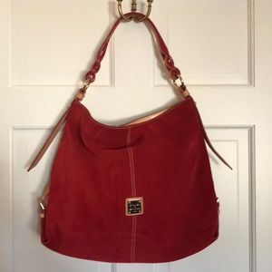 Dooney Red Suede Hobo Bag **IMMACULATE CONDITION**